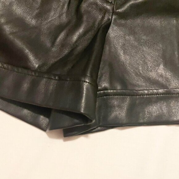 Dynamite Faux Leather Jet Black Shorts Womens Size Small - Picture 9 of 16